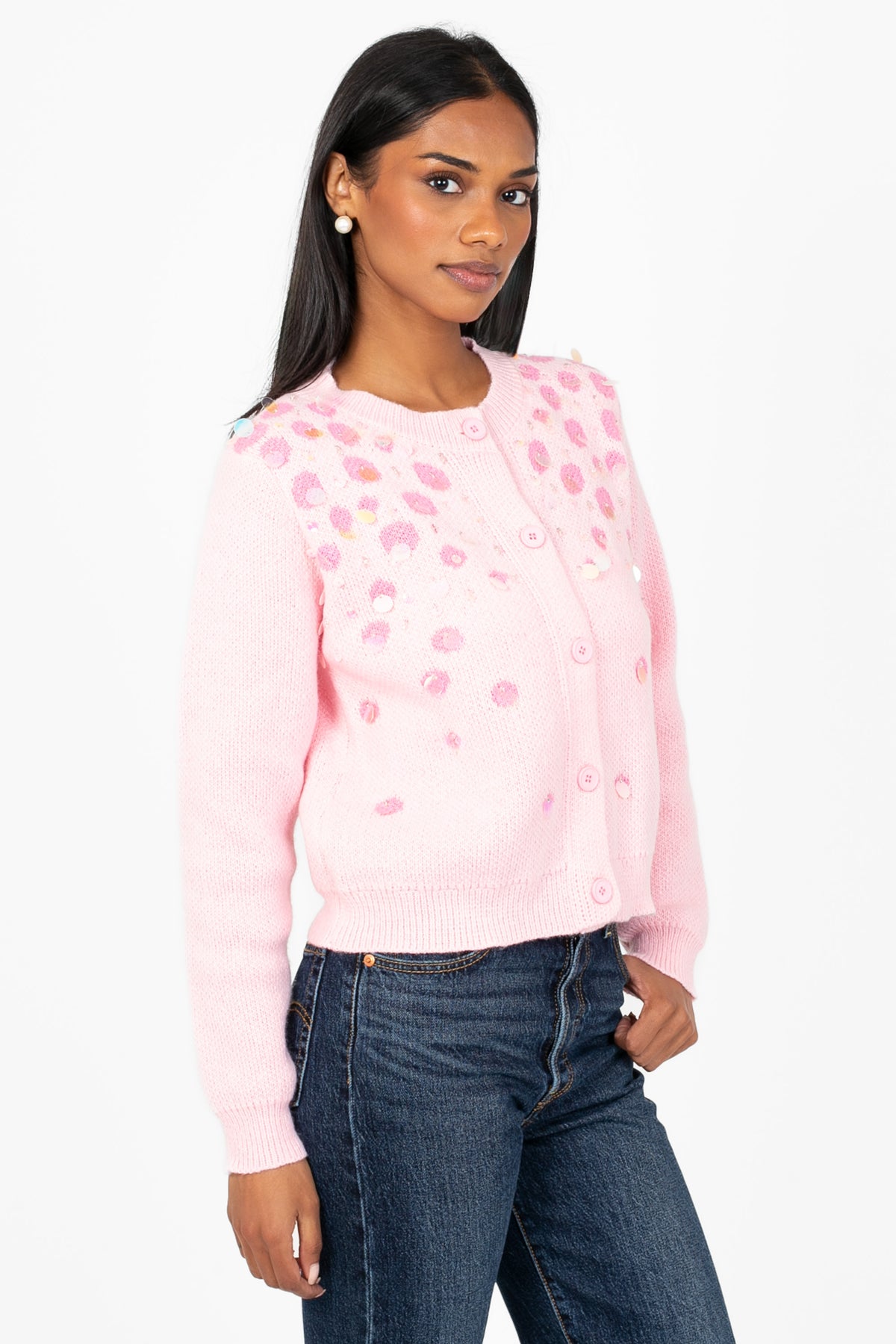 Confetti Sequin Embellished Cardigan