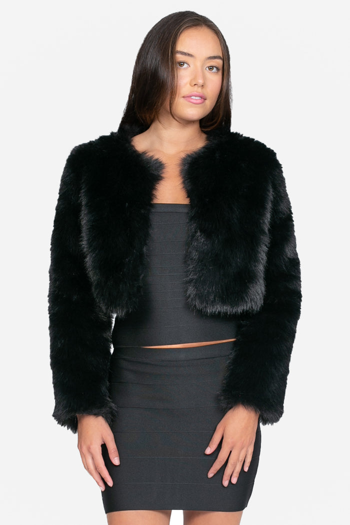 Crissy Faux Fur Cropped Jacket