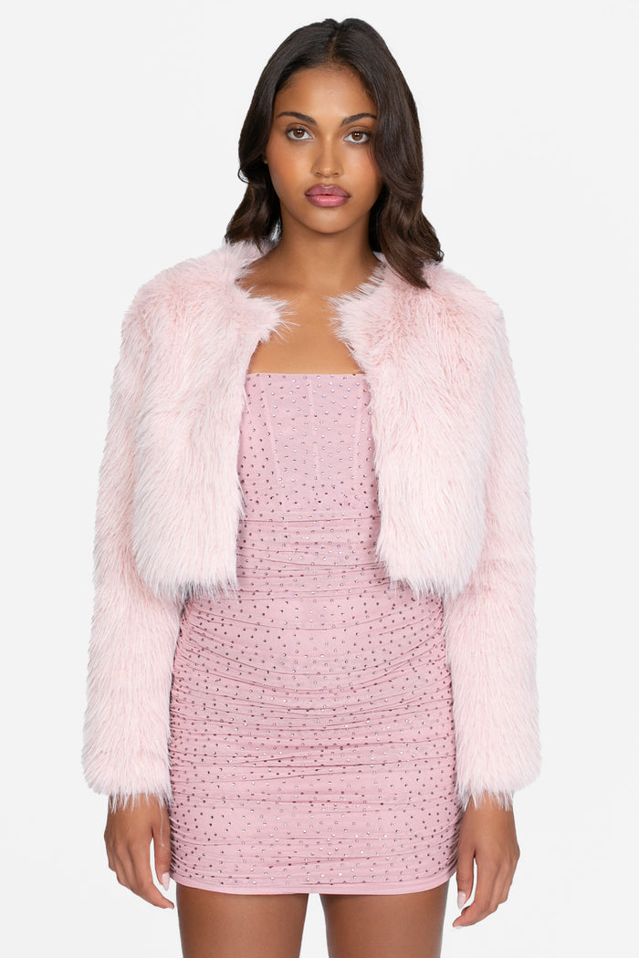 Crissy Faux Fur Cropped Jacket