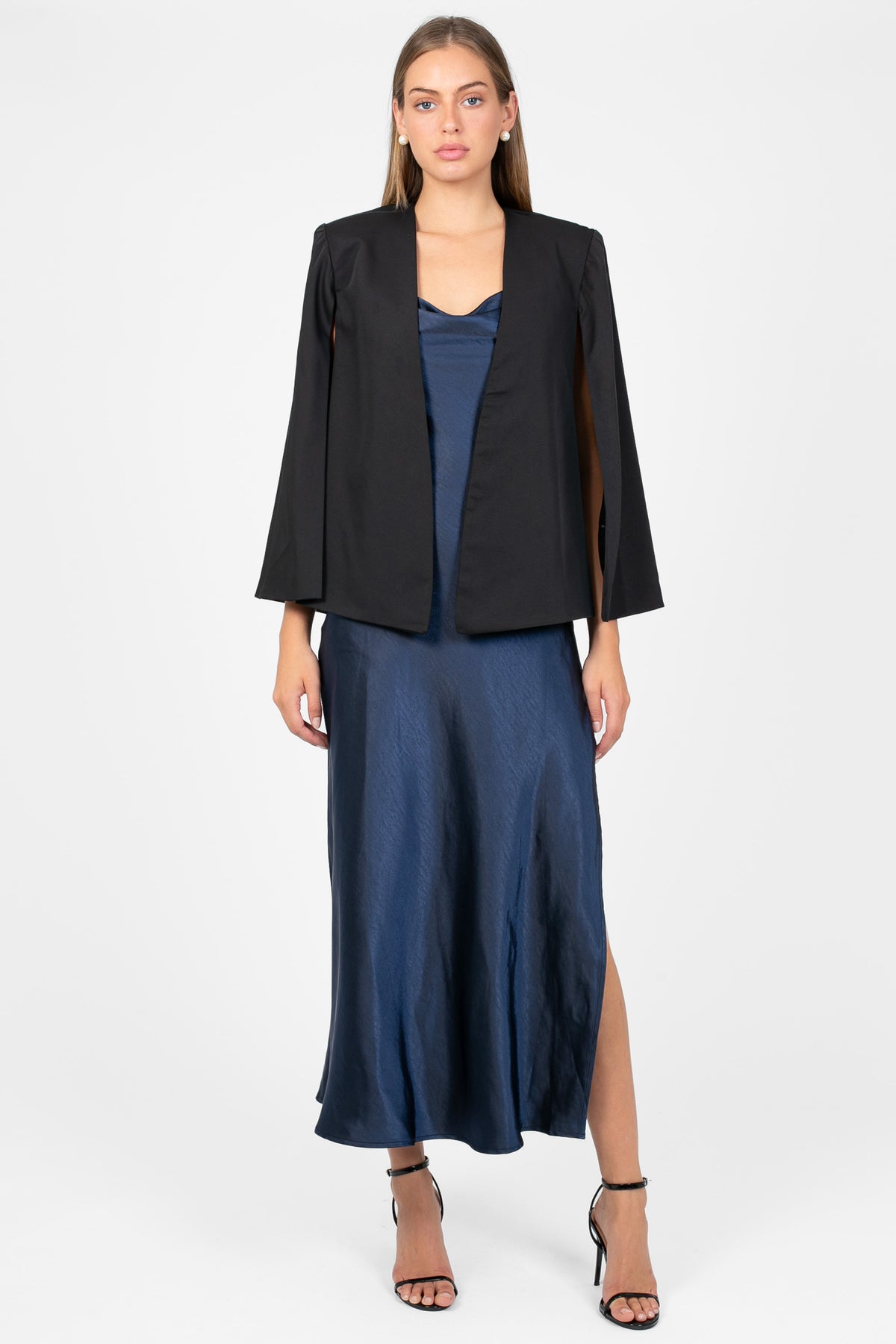 Risa Open Cape Blazer - honey