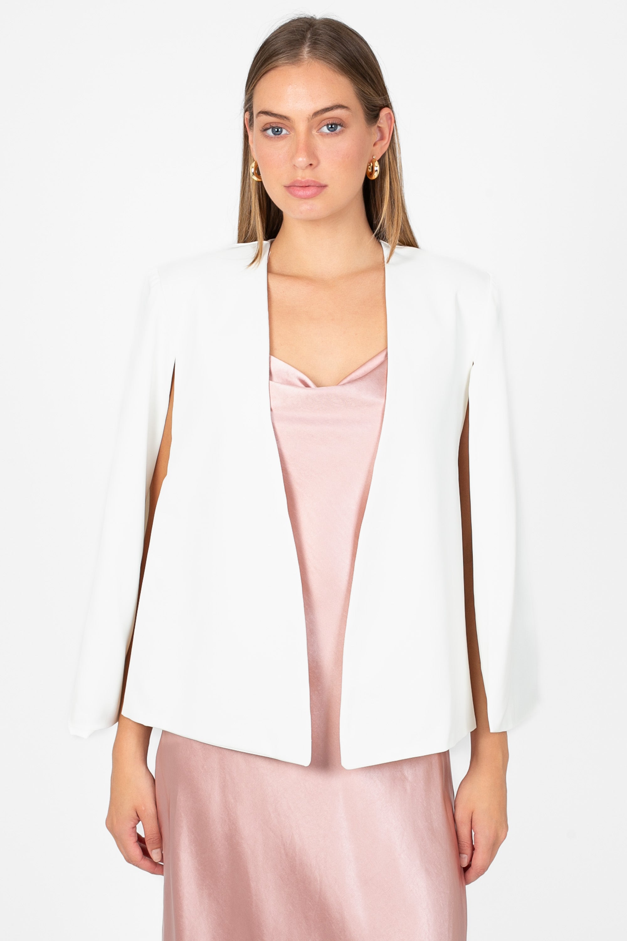 Risa Open Cape Blazer – honey