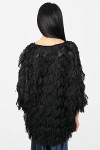 Marcy Shaggy Sparkle Open Jacket - honey