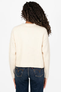 Ellie Ribbon Cable Knit Sweater - honey