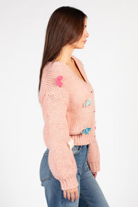 Lily Chunky Bow Knit Cardigan