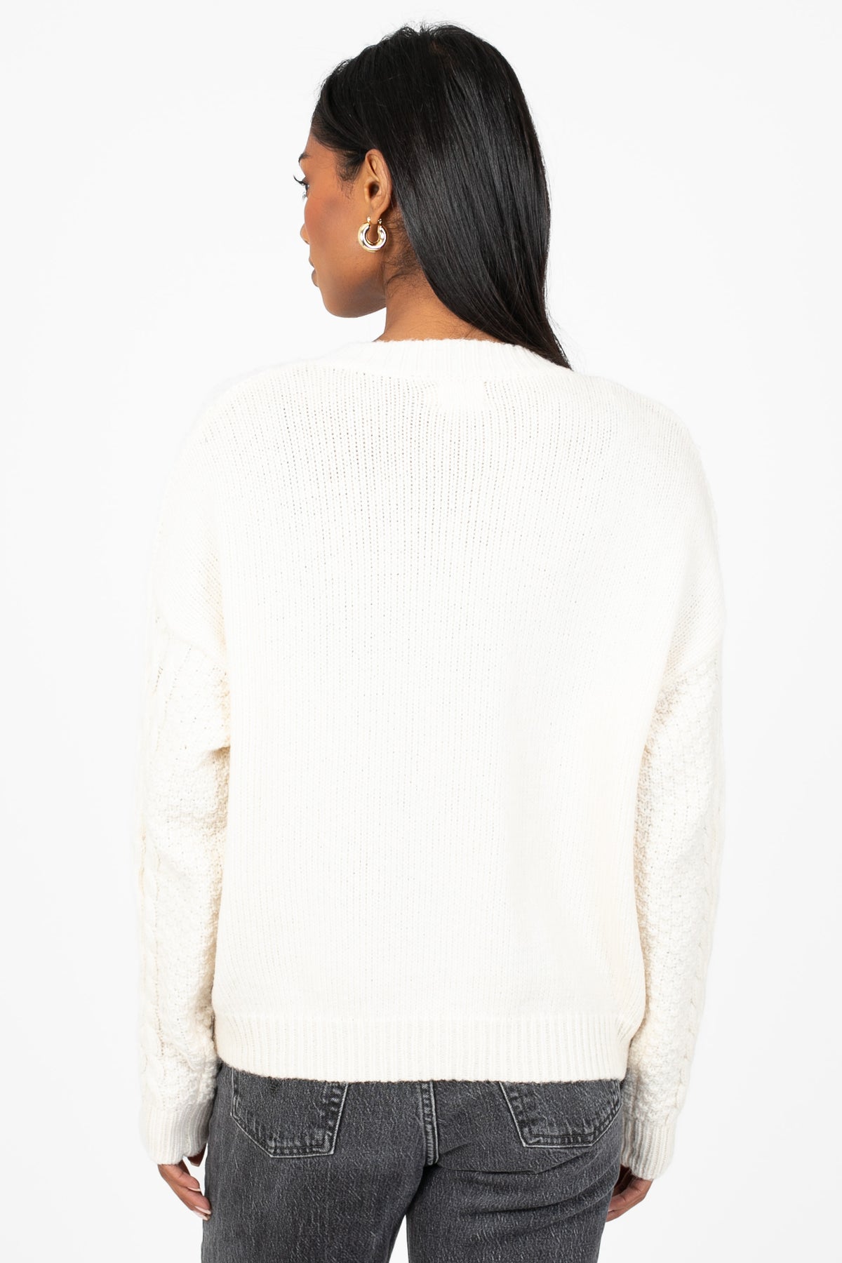 Amelie Bow Cable Knit Cardigan