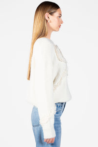 Kara Ruffle Bow Sweater - honey