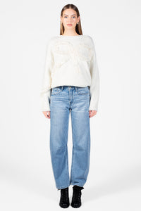 Kara Ruffle Bow Sweater - honey