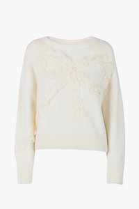 Kara Ruffle Bow Sweater - honey