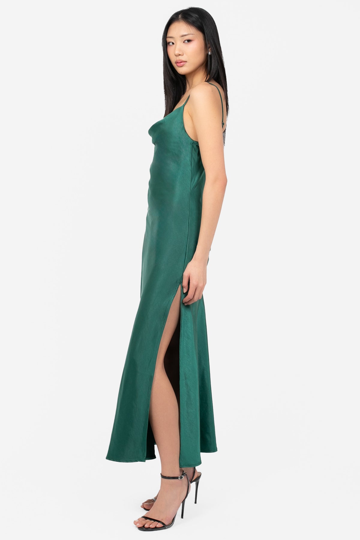 Jillian Side Slit Midi Dress - honey