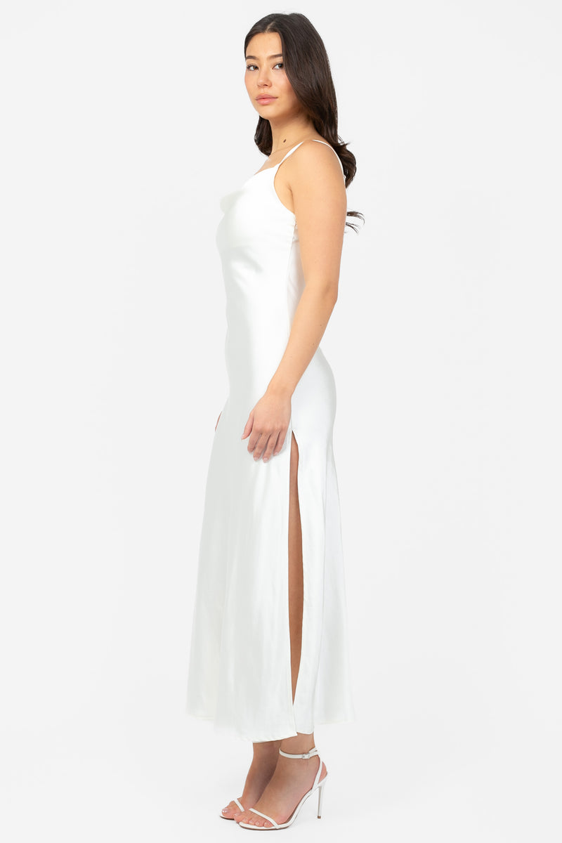 Jillian Side Slit Midi Dress honey Jillian Side Slit Midi Dress honey