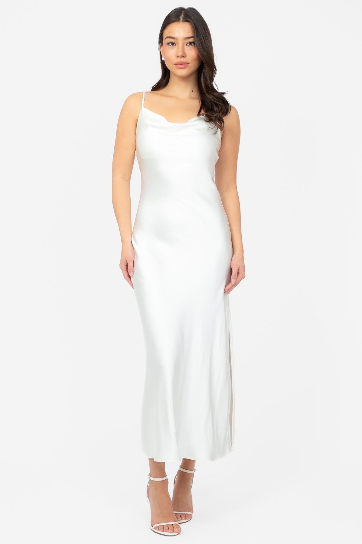 Jillian Side Slit Midi Dress honey Jillian Side Slit Midi Dress honey