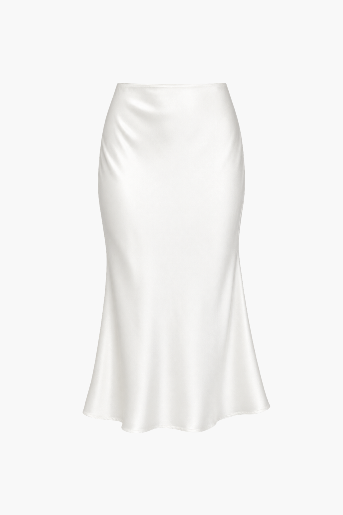 Gianina Side Slit Satin Midi Slip Skirt