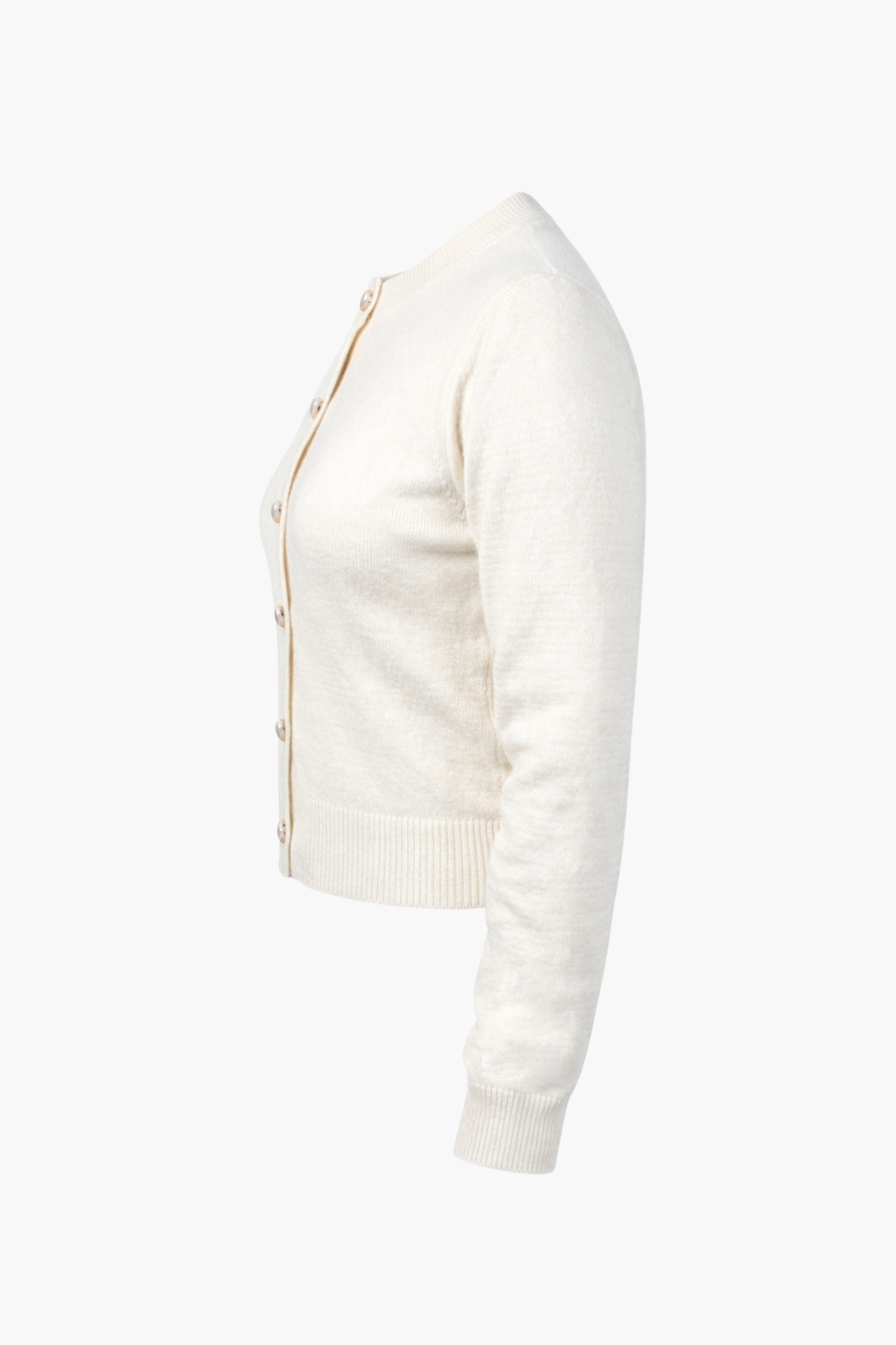 Amour Pearl Heart Button Cardigan