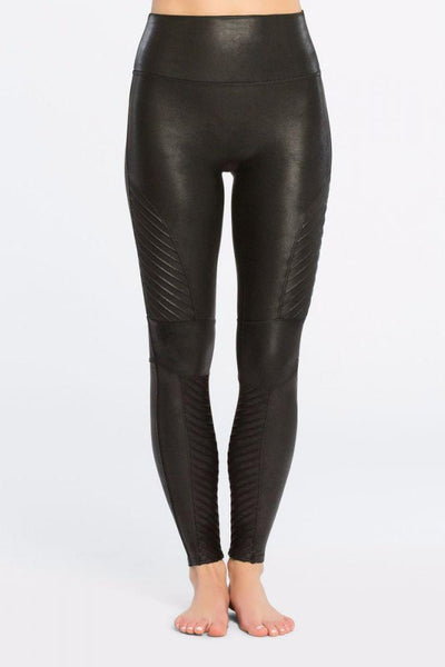 SPANX Faux Leather Moto Leggings Very Black XS 27 at  Women's Clothing  store