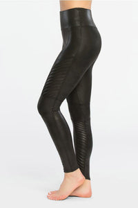 SPANX, Pants & Jumpsuits, Spanx Faux Leather Moto Leggings In Very Black