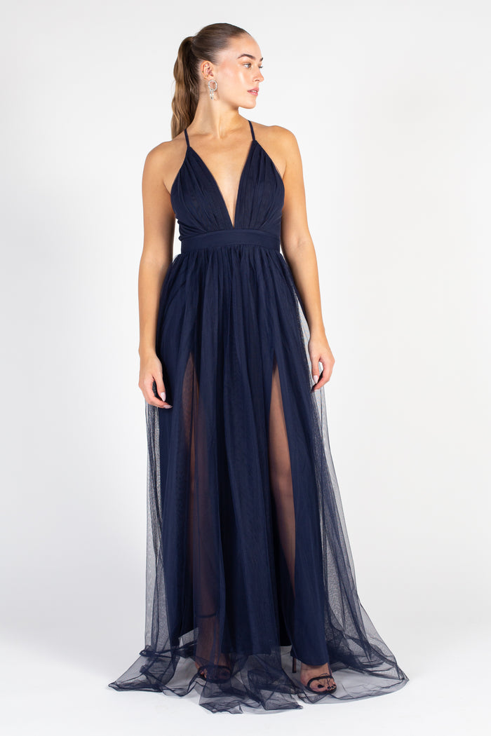 Sandy Tulle Maxi Dress - honey