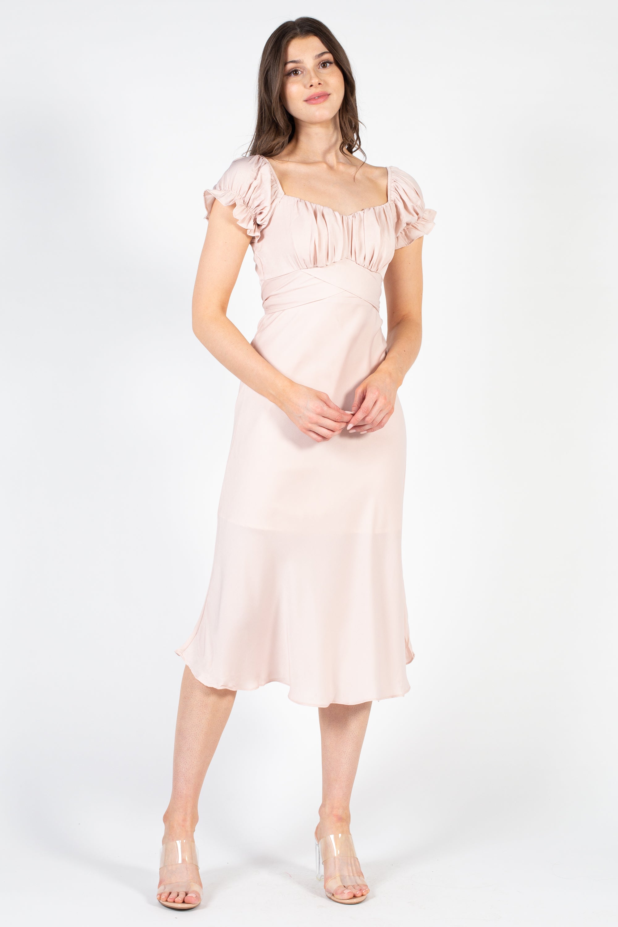 Emmaline Chiffon Midi Dress